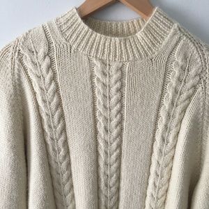 Fisherman coastal cottage crew style sweater